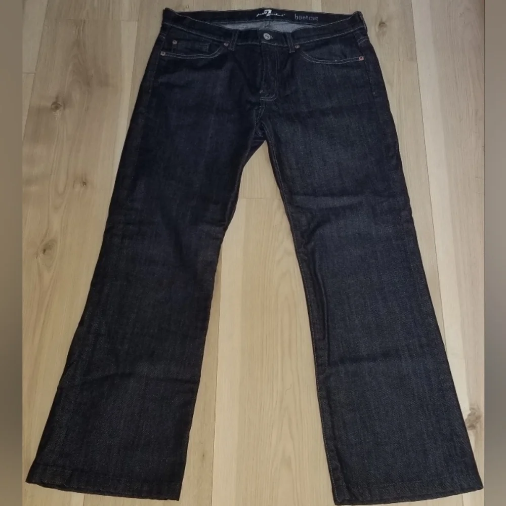 NWOT 7 For All Mankind Dark Navy Men's Bootcut Jeans - Picture 4 of 6